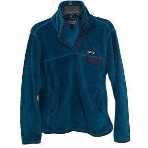 Patagonia Deep Teal Retool Snap-T Pullover Fleece Jacket